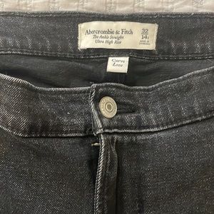 Abercrombie black distressed jeans